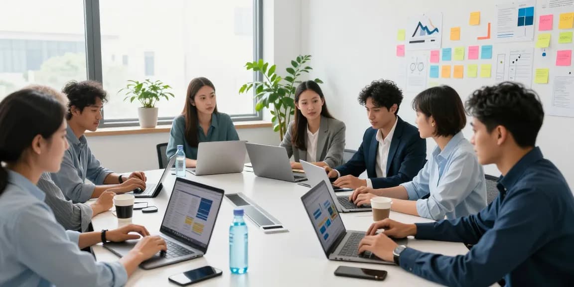 Team collaboration at WPS Official Website's modern workspace, showcasing innovation and productivity.