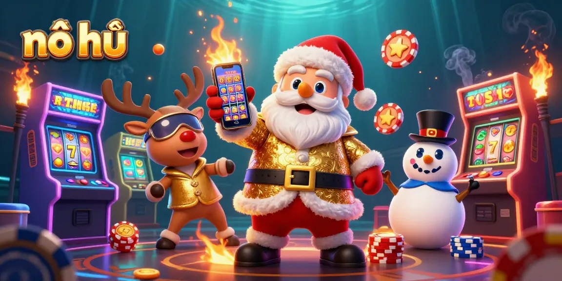 Win big in nổ hũ with engaging 3D characters enjoying exciting jackpots and vibrant gaming elements.