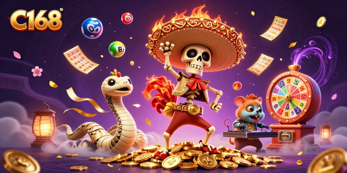 C168 players enjoy vibrant jackpot wins with colorful elements in an exciting casino atmosphere.