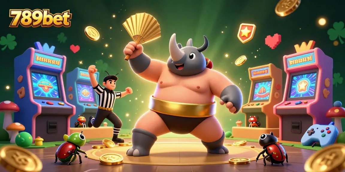 Win big with 789bet in this vibrant 3D casino scene featuring animated characters.