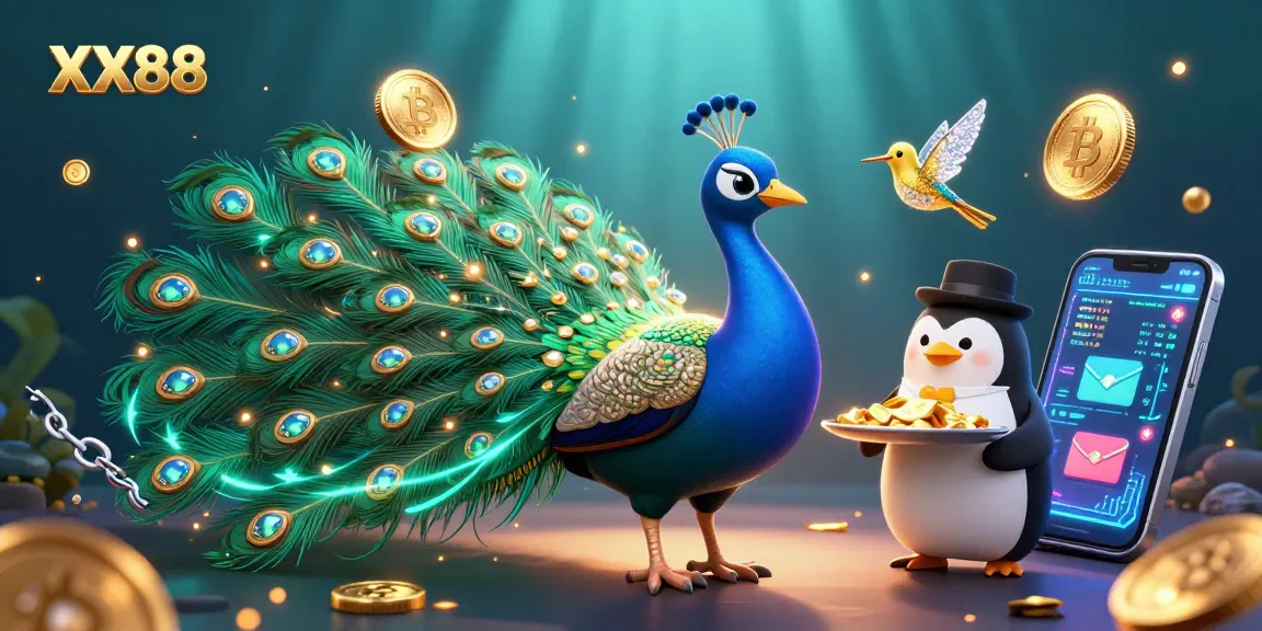 Experience the vibrant world of XX88 with a dazzling casino scene featuring colorful characters and gaming elements.