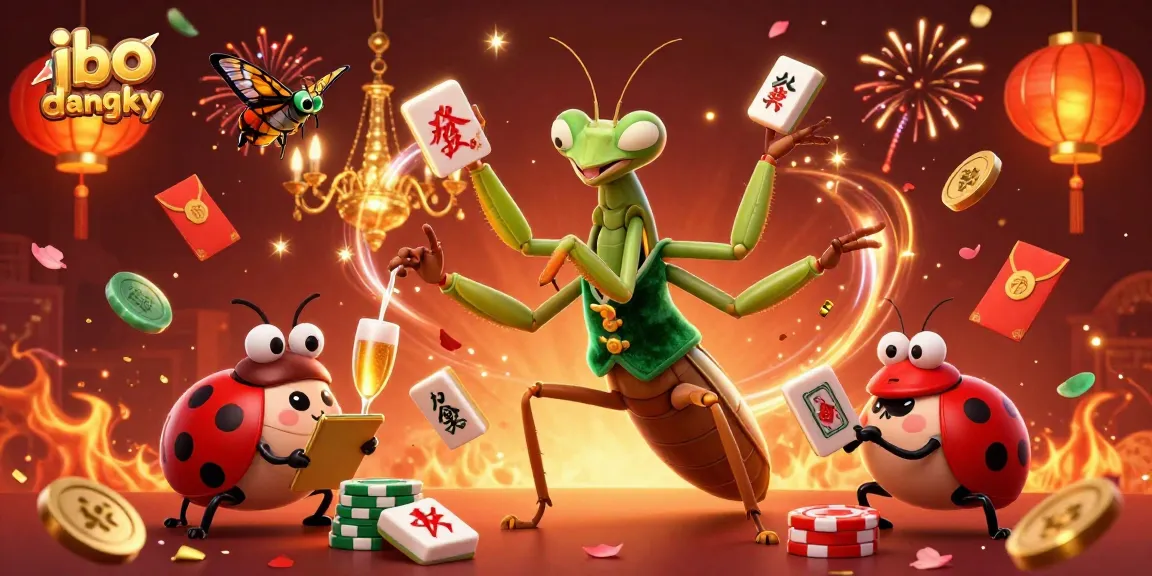 Experience the excitement of jbo dangky as the mantis card sharp deals cards in a vibrant casino setting.