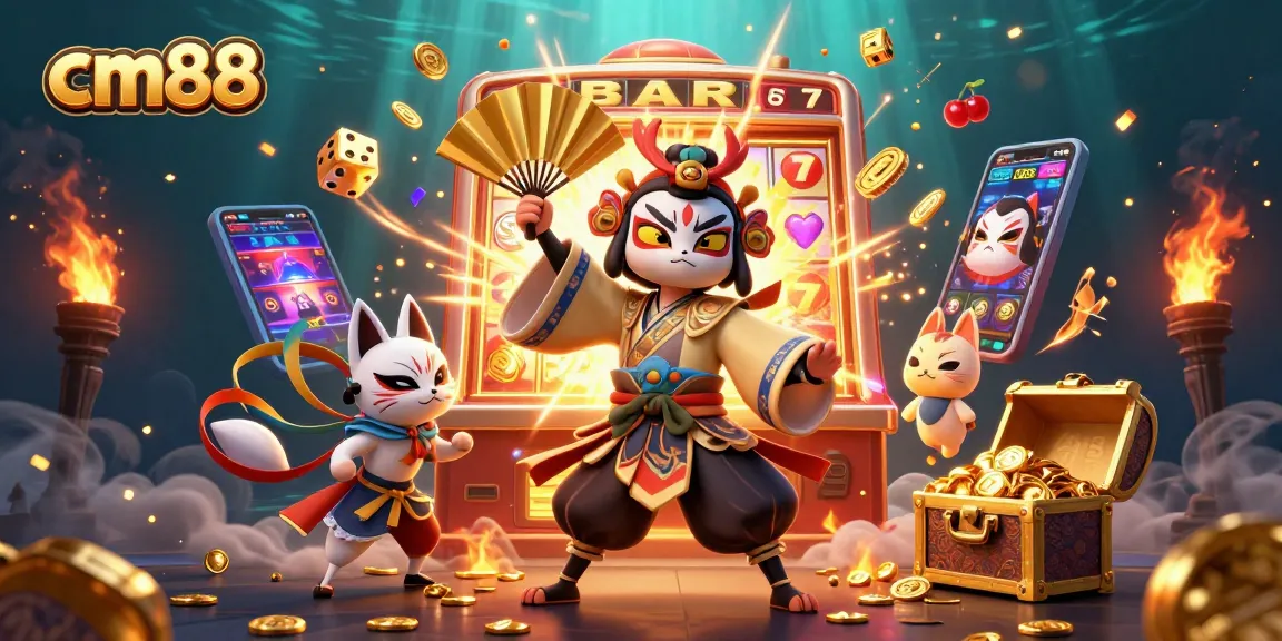 Engage in exciting slot games at cm88 with a thrilling jackpot experience and vibrant casino elements.