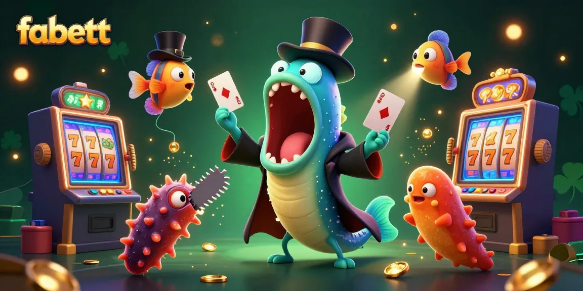 Experience the magic of fabett with a whimsical underwater casino scene featuring vibrant characters and animations.
