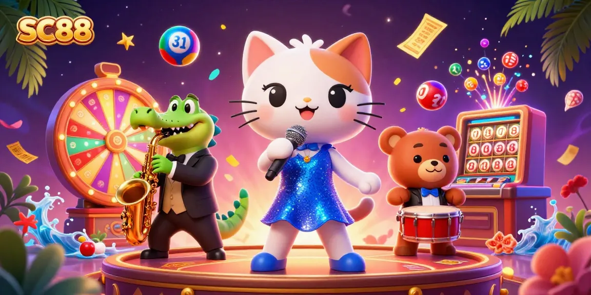 Engage in exciting entertainment with SC88's vibrant characters and dynamic gambling elements.