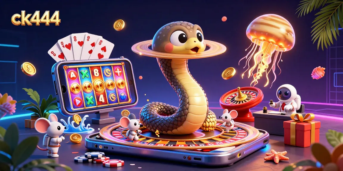 Place your bets at ck444 with vibrant 3D characters, a roulette wheel, and engaging gameplay elements.